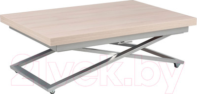Стол-трансформер Levmar Compact D68 (дуб шамони светлый/опоры серебристый)