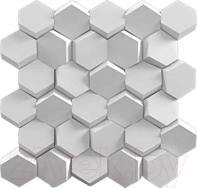 Гипсовая панель Polinka Соты С1 (500x500, белый)