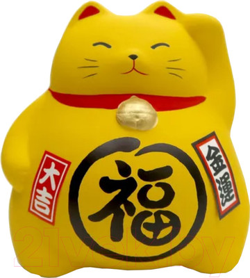 Копилка Hatamoto Кот MN-03 (желтый)