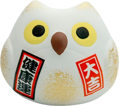 Статуэтка Hatamoto Манэки Сова MS-02 (белый)
