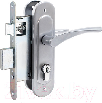 Замок врезной Птимаш ЗВ4-3.07 / ЗВ4-0623 (хром)