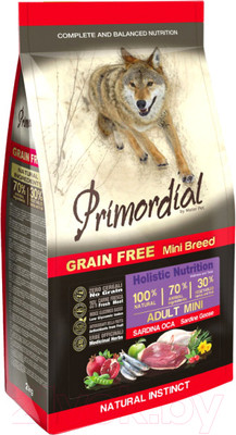 Сухой корм для собак Primordial Dog Mini Adult Sardine & Goose / MSP7506 (6кг)