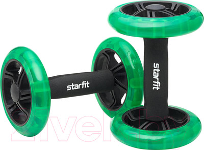 Ролик для пресса Starfit RL-107 (черный/ярко-зеленый)