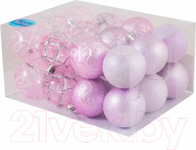 Набор шаров новогодних Волшебная страна SYCB17-338 / 003336 (24шт)