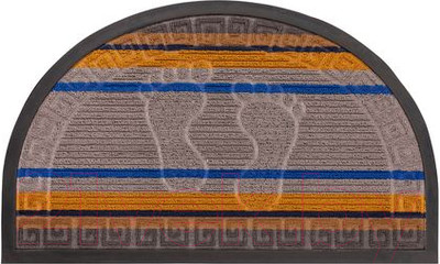 Коврик грязезащитный ComeForte Уют Мультиколор полукруглый 40x60 (светло-серый)