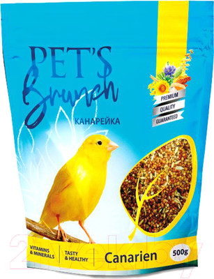 Корм для птиц Pet's Brunch Рацион для канареек (500г)