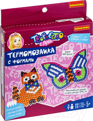 Развивающая игра Bondibon Термомозаика с блестками. Бабочка и кошка / ВВ5043