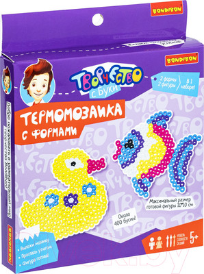 Развивающая игра Bondibon Термомозаика с блестками. Рыбка и утка / ВВ5044