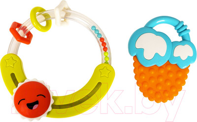 Набор прорезывателей для зубов Bondibon Baby You. Круг с солнышком, ягода / ВВ5316