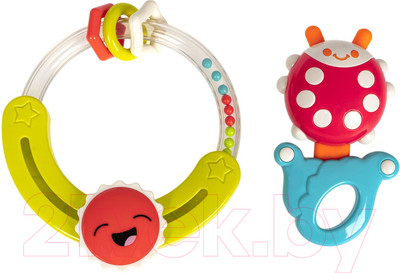 Набор прорезывателей для зубов Bondibon Baby You. Круг с солнышком, божья коровка / ВВ5317