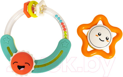 Набор прорезывателей для зубов Bondibon Baby You. Звездочка, круг с солнышком / ВВ5318