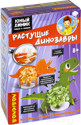 Набор для выращивания кристаллов Bondibon Японские опыты. Науки с Буки. Растущие динозавры / ВВ5325