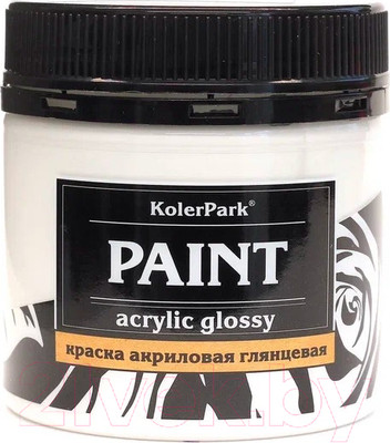 Акриловая краска KolerPark Акриловая глянцевая (150мл, белый)