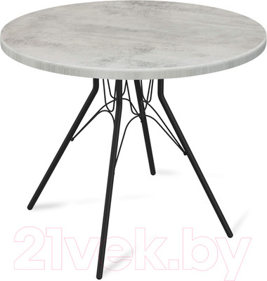 Обеденный стол Sheffilton SHT-TU34-P/80 (черный муар/бетон светлый)