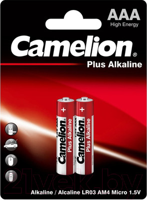 Комплект батареек Camelion LR03 Plus Alkaline BL-2 / LR03-BP2