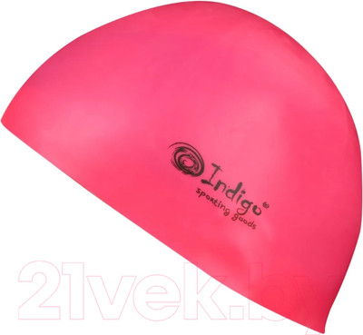Шапочка для плавания Indigo Sport Стартовая 3D форма / IN085 (розовый металлик)