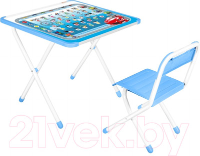 Комплект мебели с детским столом Дэми Машинка (синий)