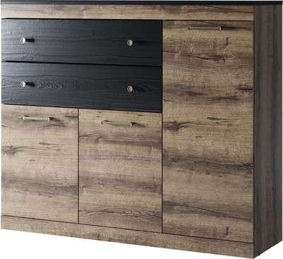 Тумба Anrex Jagger 3D2S (дуб монастырский/черный)