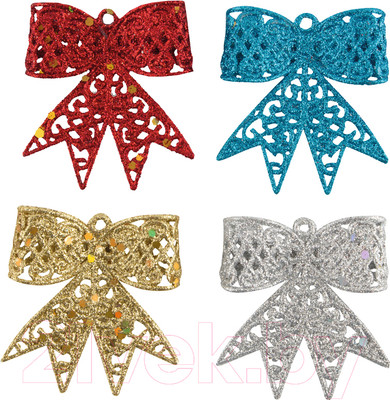 Набор елочных игрушек Волшебная страна Бантики / 007589 (4шт)