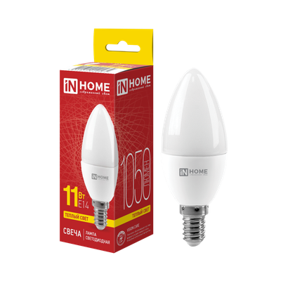 Лампа INhome LED-Свеча-VC 11Вт 230В Е14 3000К 1050Лм / 4690612020464