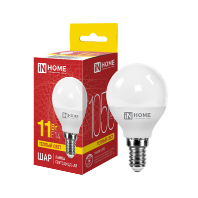 Лампа INhome LED-Шар-VC 11Вт 230В Е14 3000К 1050Лм / 4690612020587