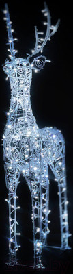 Светодиодная фигура 3D Decowelder Ажур Олень 1.9м 24В (белый холодный)