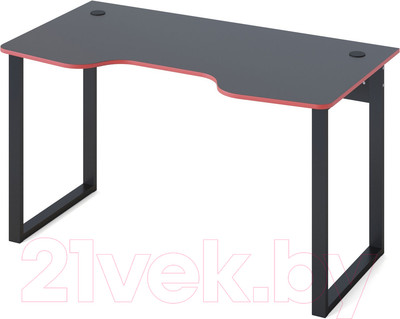 Компьютерный стол Сокол-Мебель КСТ-19 (черный/красный)