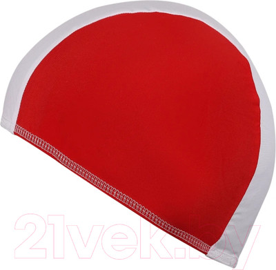 Шапочка для плавания Спортивные мастерские Lucra / SM-088 (белый/красный)