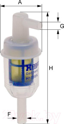 Топливный фильтр Hengst H103WK