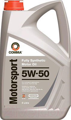 Моторное масло Comma Motorsport 5W50 / MS5L (5л)