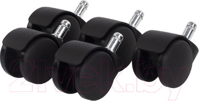 Комплект колес мебельных Brabix Для кресла d11 / 532008 (5шт, пластик черный)