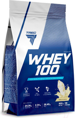 Протеин Trec Nutrition Whey 100 (900 грамм, ваниль)