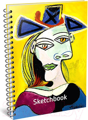 Скетчбук Попурри Пикассо. Голова женщины в голубой шляпе