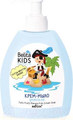Крем-мыло жидкое детское Belita Kids Тутти-Фрутти-Банан Для мальчиков 3-7лет (300мл)