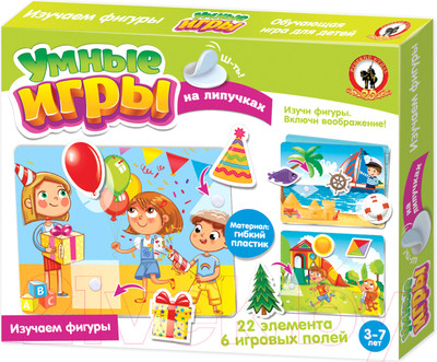 Развивающая игра Русский стиль Умные игры на липучках. Изучаем фигуры / 04305