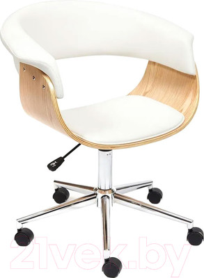 Кресло офисное Tetchair Vimta (натуральный/кожзам/белый)