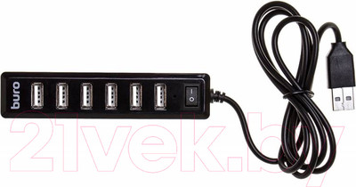 USB-хаб Buro BU-HUB7-1.0-U2.0 (черный)