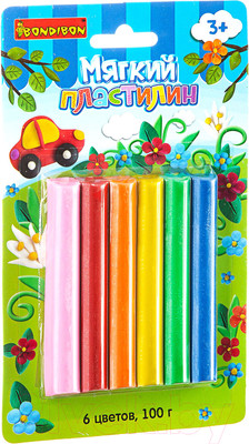Пластилин Bondibon Мягкий / ВВ1801 (6цв)