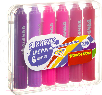 Восковые мелки Bondibon ВВ3463 (6цв)