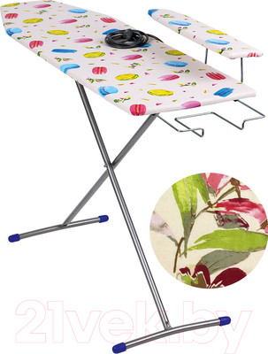 Гладильная доска Ника Лина 4 / ДЛ4 (цветы на бежевом фоне)