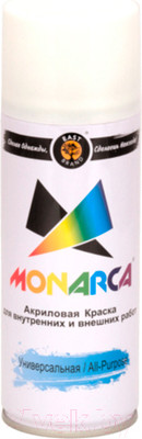 Краска Monarca Универсальная RAL 9003 (520мл, белый глянцевый)