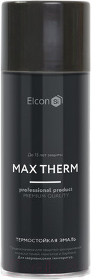 Эмаль Elcon Термостойкая до 1000C (520мл, черный)