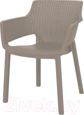 Стул пластиковый Keter Eva / 247232 (капучино)
