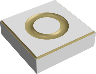 Декоративная розетка для наличника ЭСТЕЛЬ D54 (белая эмаль/патина золото)