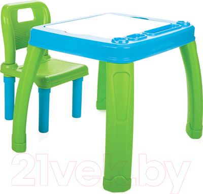 Комплект мебели с детским столом Pilsan 03402 (зеленый/голубой)