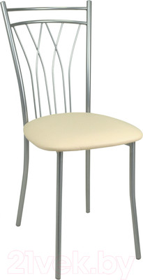 Стул Гальваник Премьер (эмаль серебро/кожзам стандарт 276)