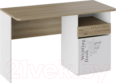 Письменный стол ТриЯ Оксфорд ТД-139.15.02 (ривьера/белый с рисунком)