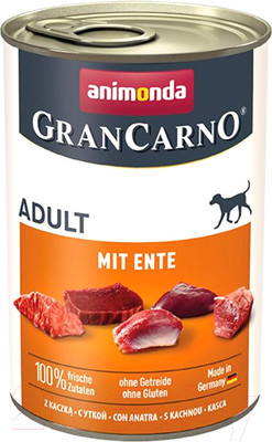 Влажный корм для собак Animonda GranCarno С уткой / 82801 (400г)