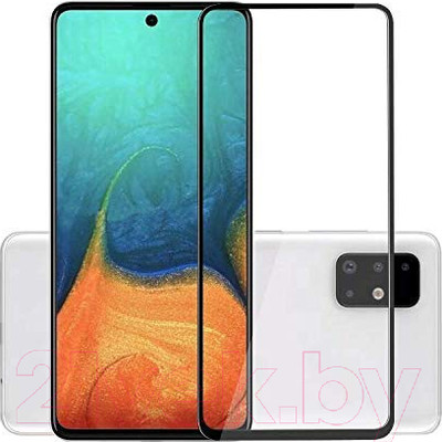 Защитное стекло для телефона Case 111D для Galaxy A71 (черный глянец)