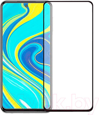 Защитное стекло для телефона Case 111D для Redmi Note 9 Pro/Redmi Note 9S (черный глянец)